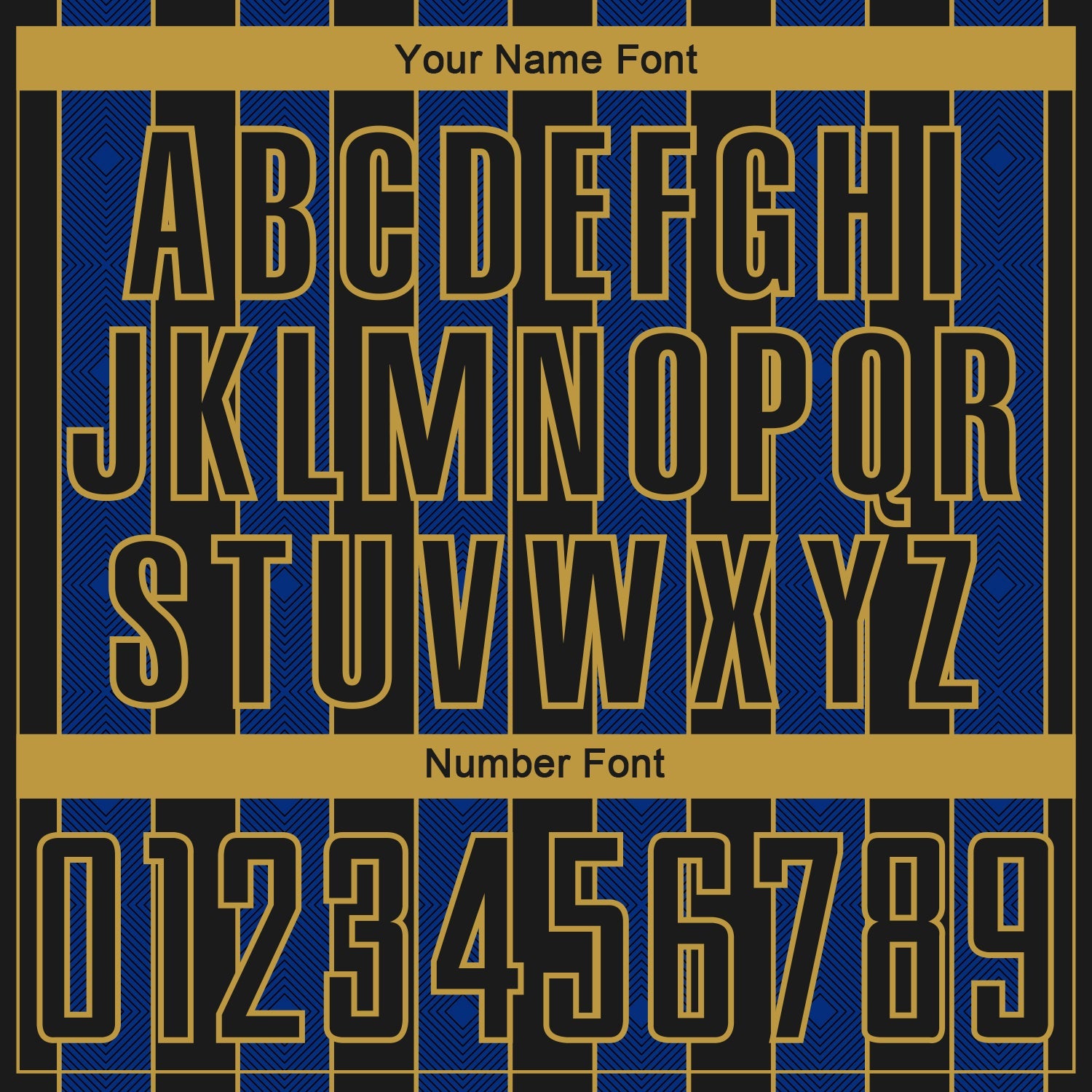Custom Black Royal-Old Gold Pinstripe Line Sports Sublimation Soccer Uniform Jersey view 6