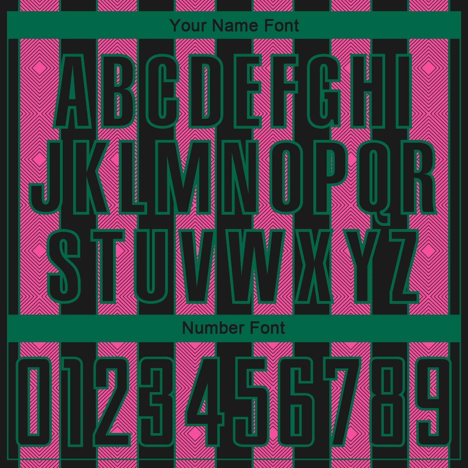 Custom Black Pink-Kelly Green Pinstripe Line Sports Sublimation Soccer Uniform Jersey view 6