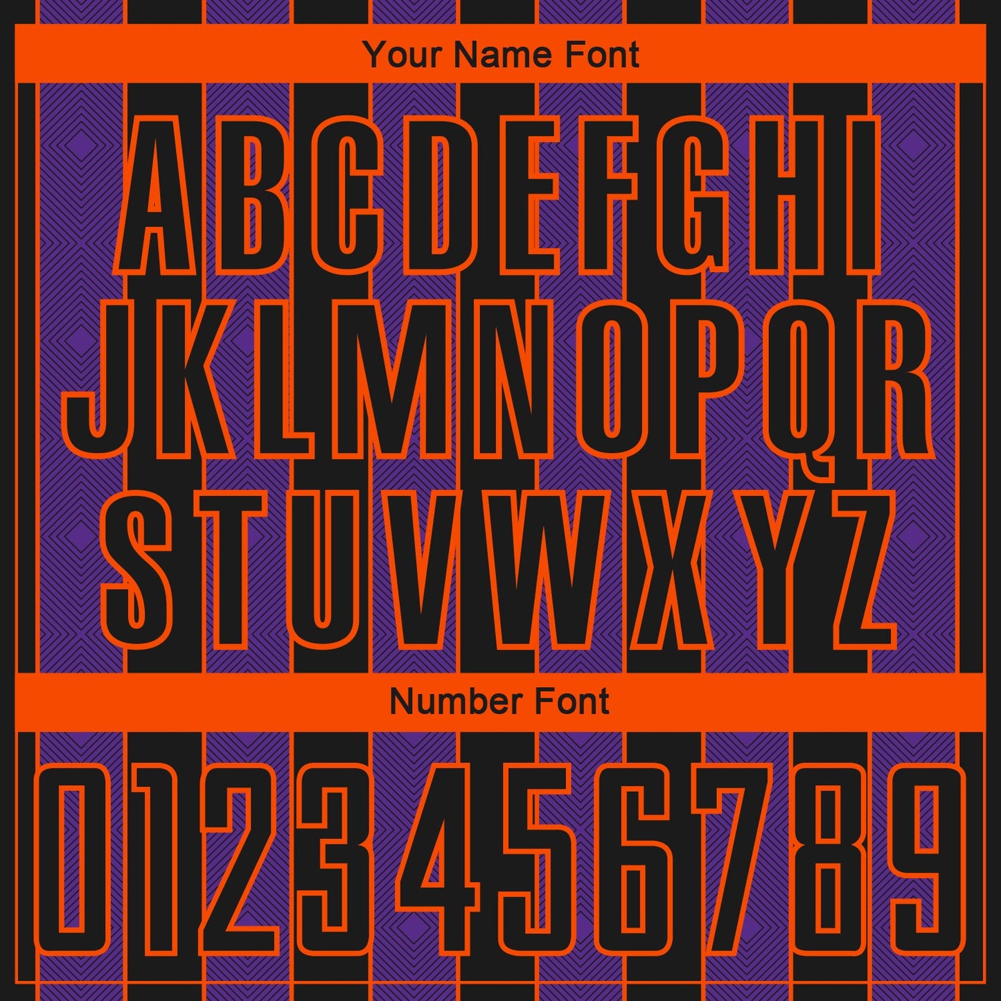 Custom Black Purple-Orange Pinstripe Line Sports Sublimation Soccer Uniform Jersey view 6