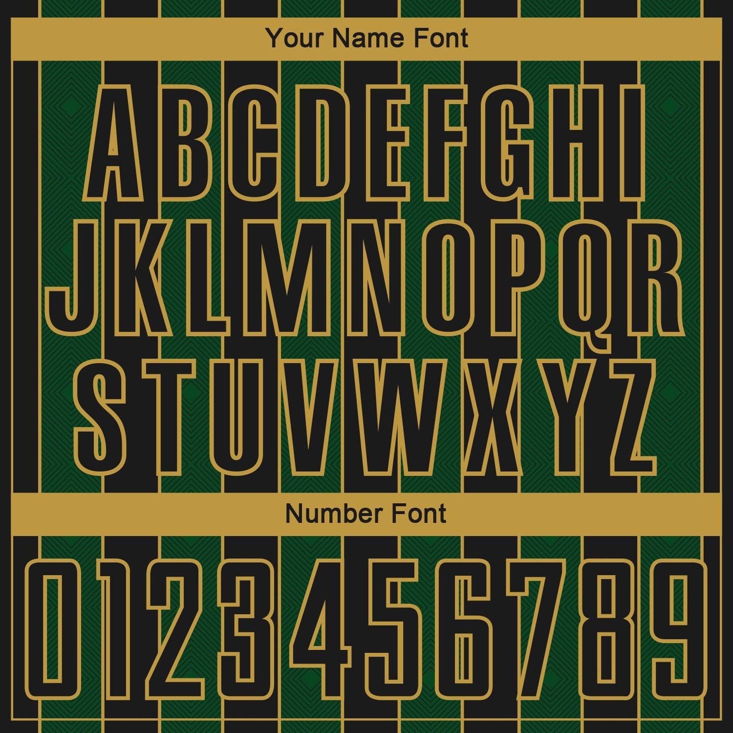 Custom Black Green-Old Gold Pinstripe Line Sports Sublimation Soccer Uniform Jersey view 6