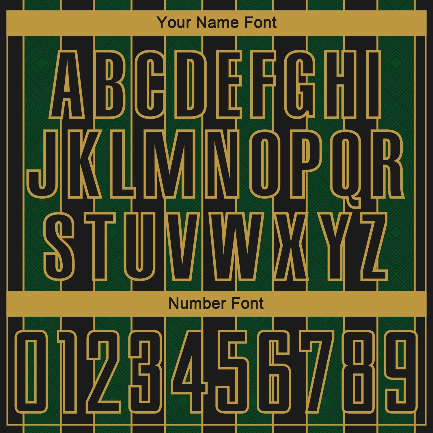 Custom Black Green-Old Gold Pinstripe Line Sports Sublimation Soccer Uniform Jersey view 6
