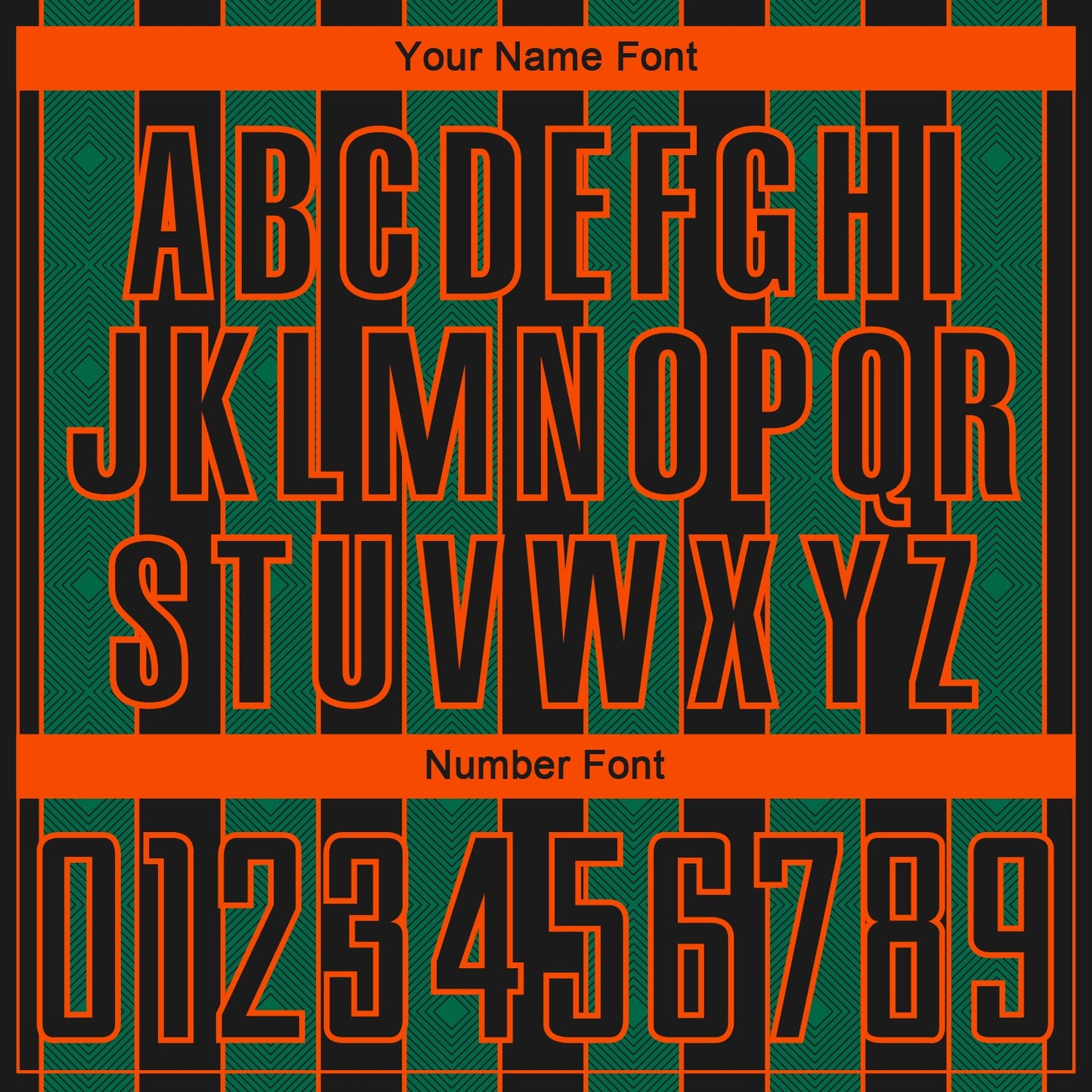 Custom Black Kelly Green-Orange Pinstripe Line Sports Sublimation Soccer Uniform Jersey view 6