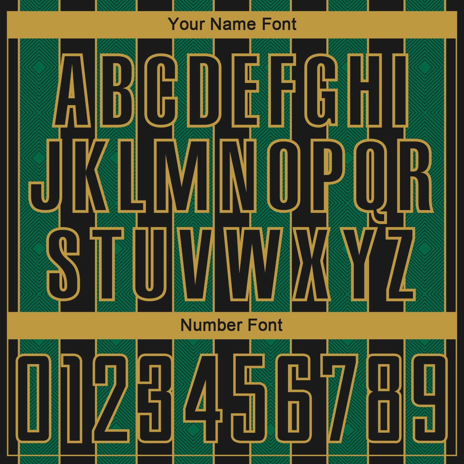 Custom Black Kelly Green-Old Gold Pinstripe Line Sports Sublimation Soccer Uniform Jersey view 6