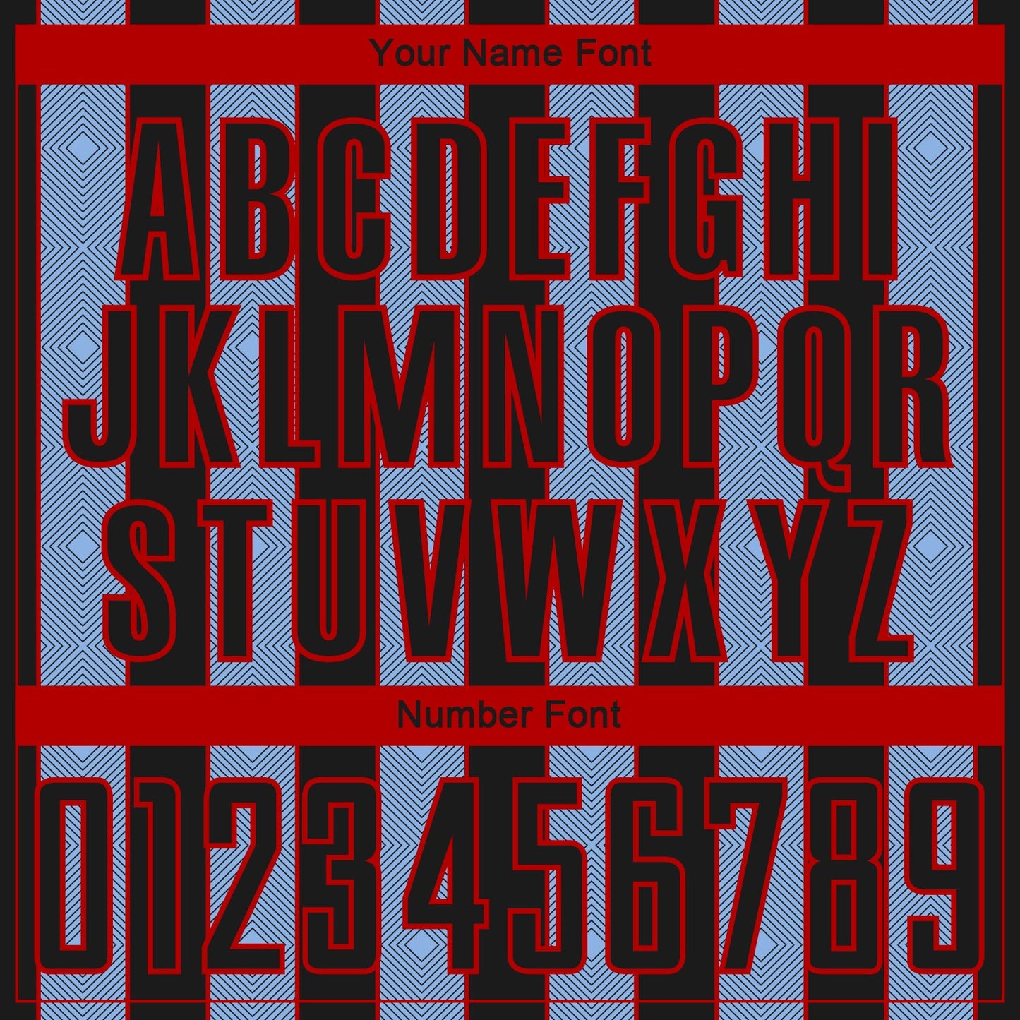 Custom Black Light Blue-Red Pinstripe Line Sports Sublimation Soccer Uniform Jersey view 6