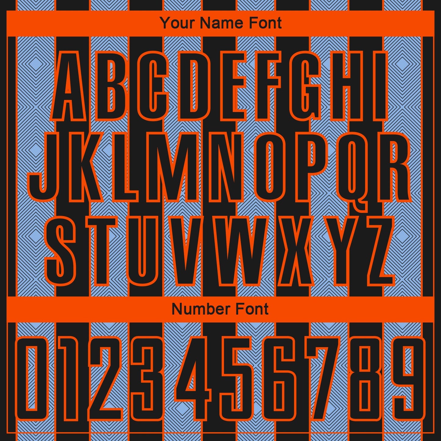 Custom Black Light Blue-Orange Pinstripe Line Sports Sublimation Soccer Uniform Jersey view 6