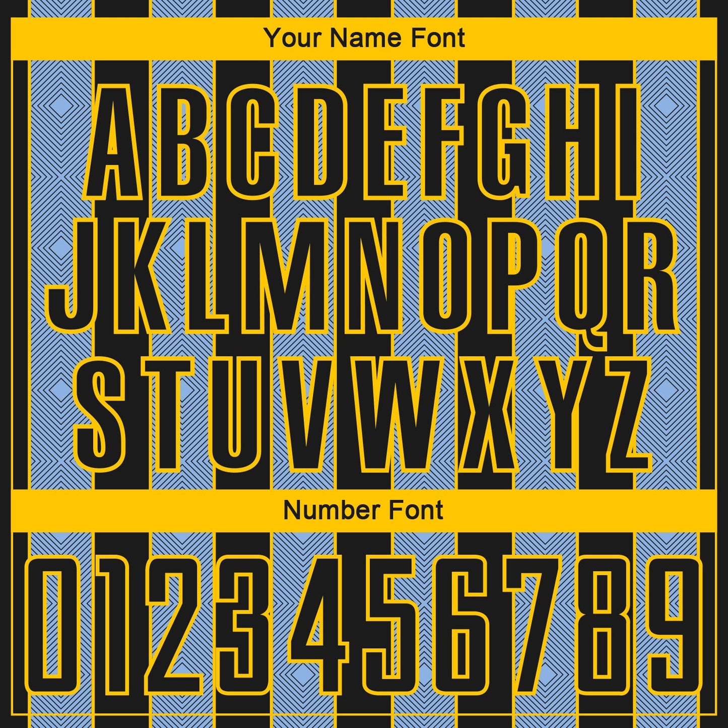 Custom Black Light Blue-Yellow Pinstripe Line Sports Sublimation Soccer Uniform Jersey view 6