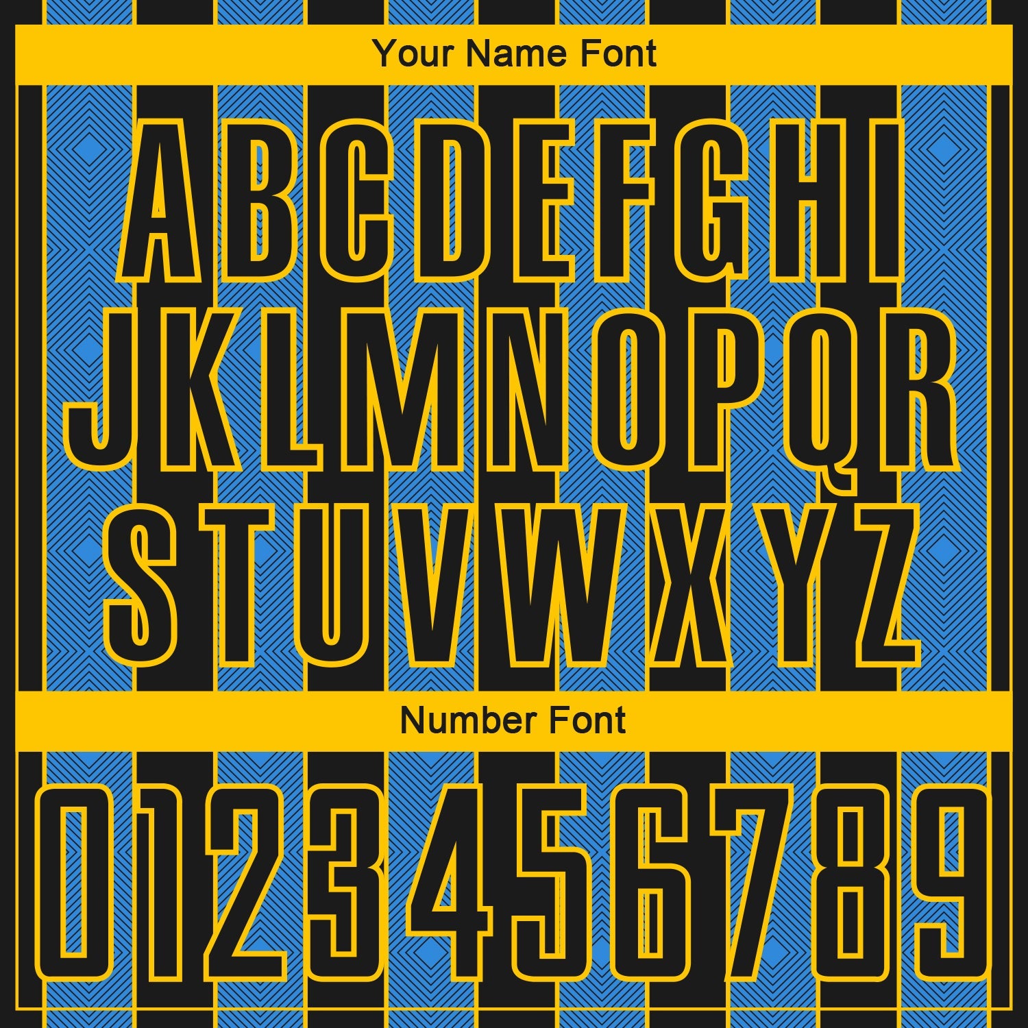 Custom Black Powder Blue-Yellow Pinstripe Line Sports Sublimation Soccer Uniform Jersey view 6