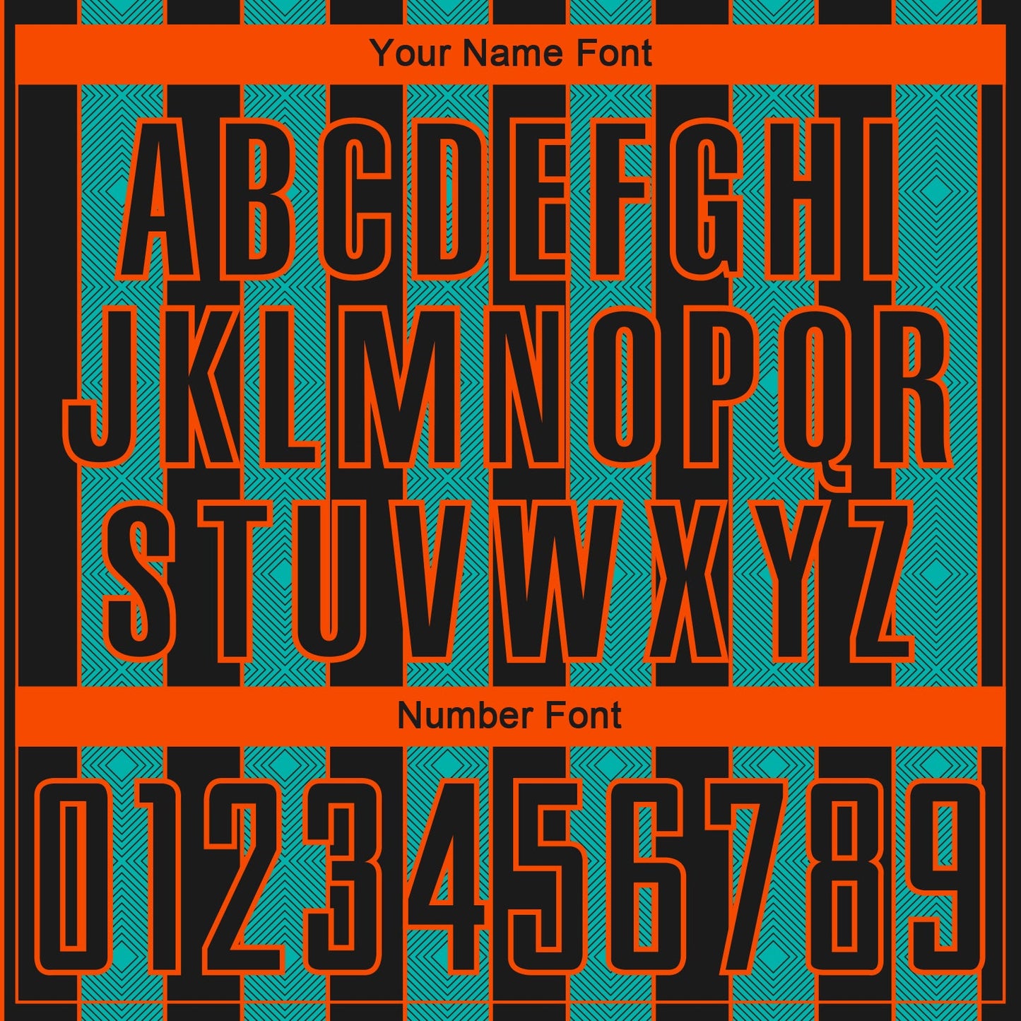 Custom Black Aqua-Orange Pinstripe Line Sports Sublimation Soccer Uniform Jersey view 6