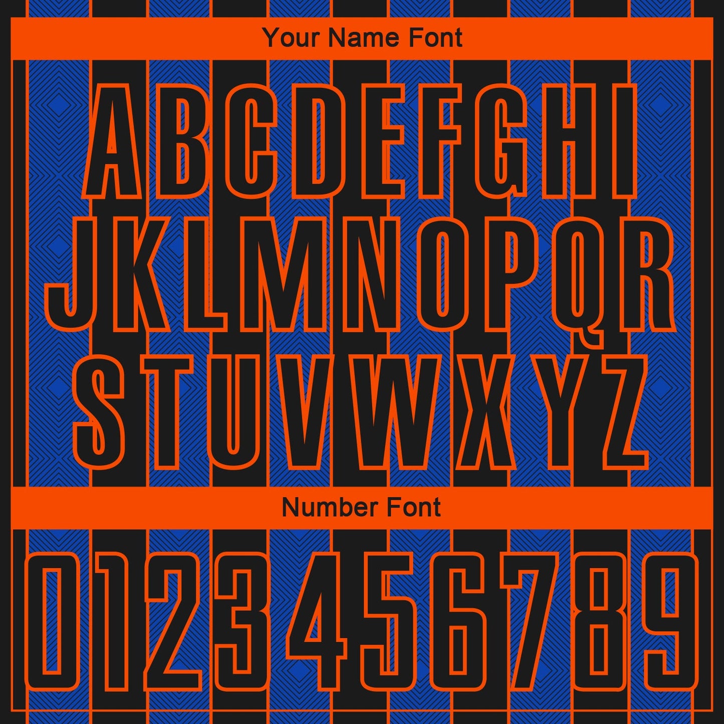 Custom Black Thunder Blue-Orange Pinstripe Line Sports Sublimation Soccer Uniform Jersey view 6