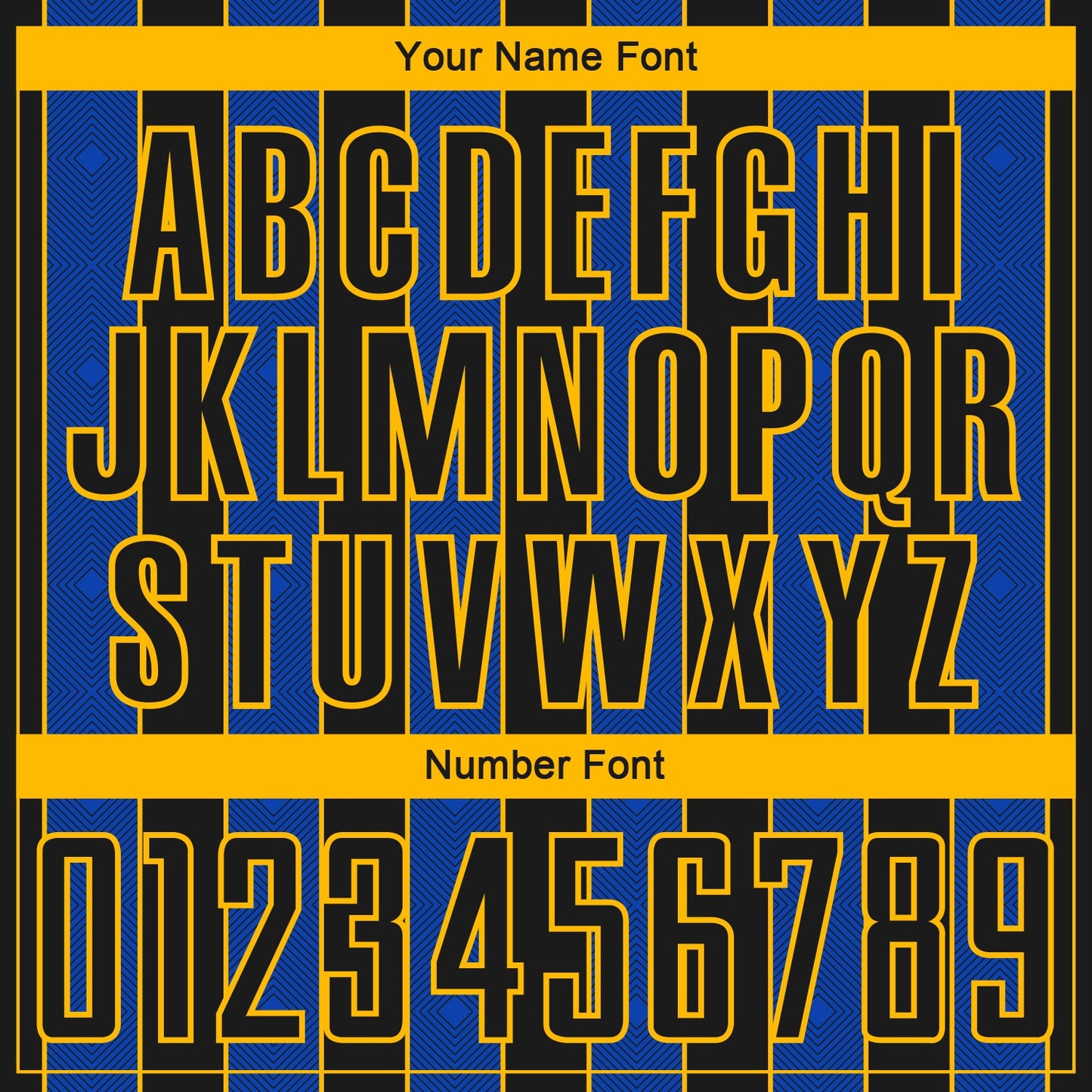 Custom Black Thunder Blue-Gold Pinstripe Line Sports Sublimation Soccer Uniform Jersey view 6