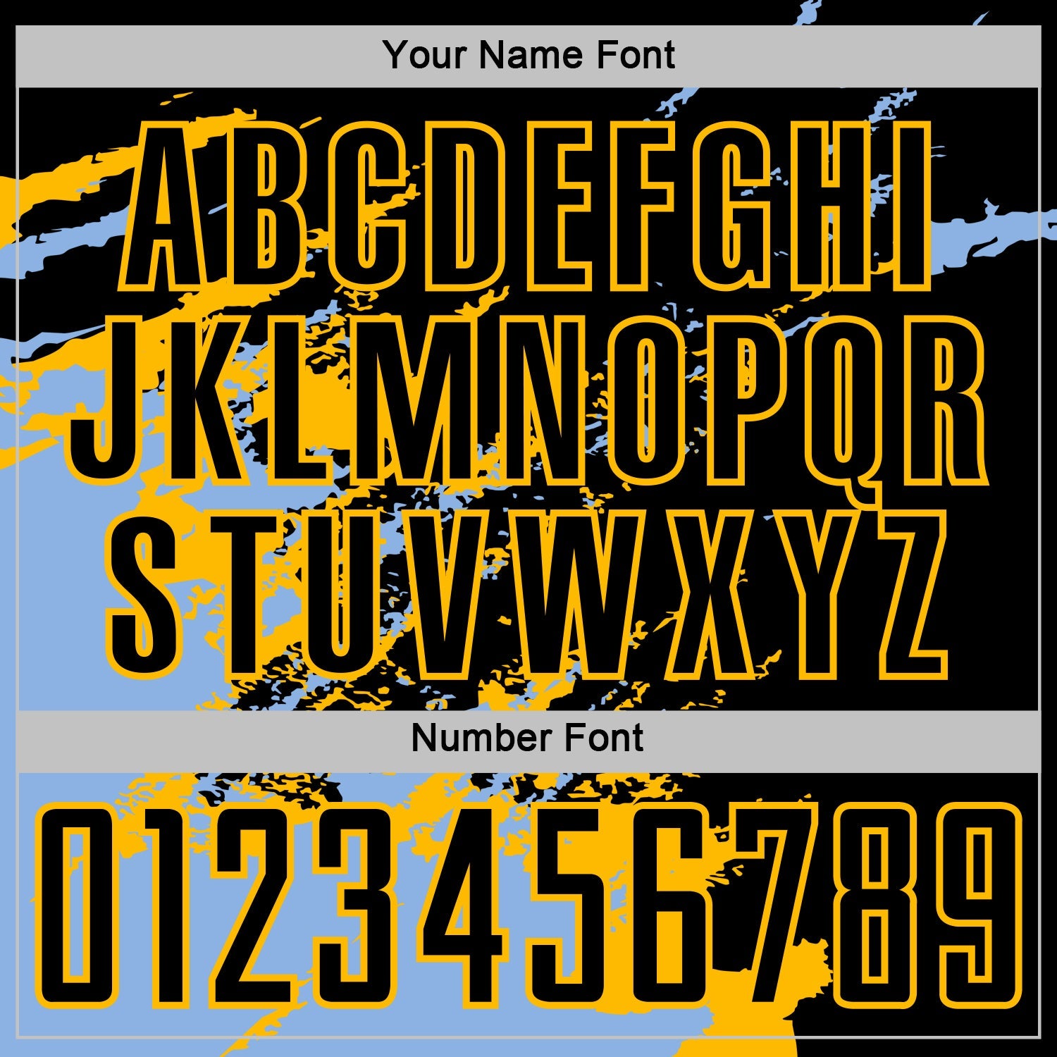 Custom Black Light Blue-Gold Abstract Fragment Art Splash Sports Sublimation Soccer Uniform Jersey view 6