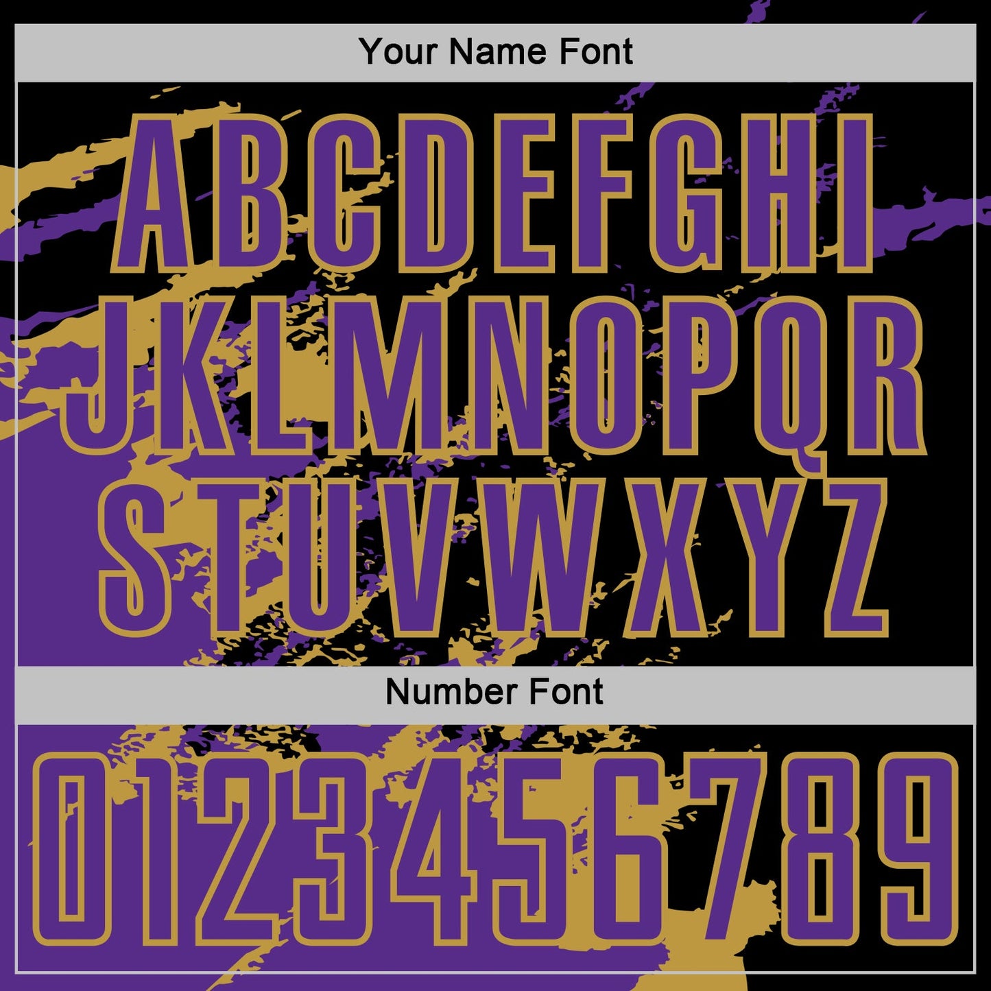 Custom Black Purple-Old Gold Abstract Fragment Art Splash Sports Sublimation Soccer Uniform Jersey view 6