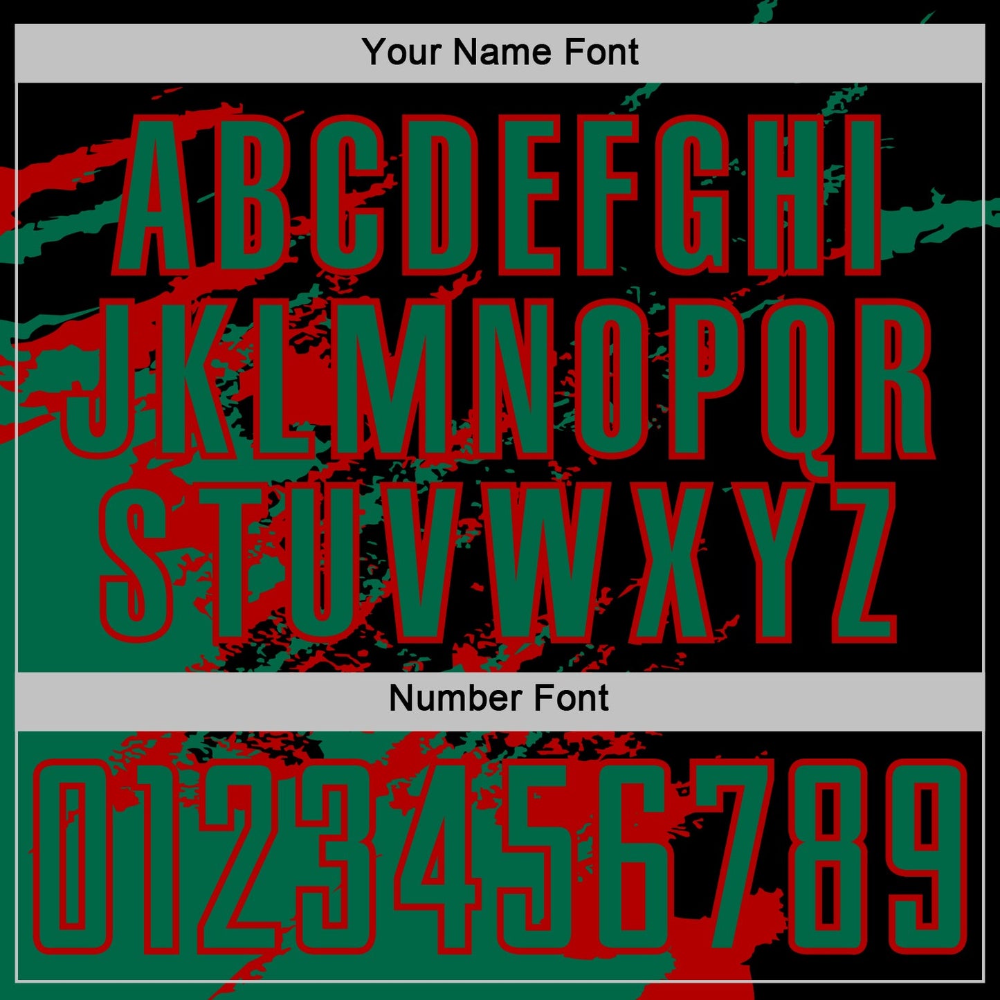 Custom Black Kelly Green-Red Abstract Fragment Art Splash Sports Sublimation Soccer Uniform Jersey view 6