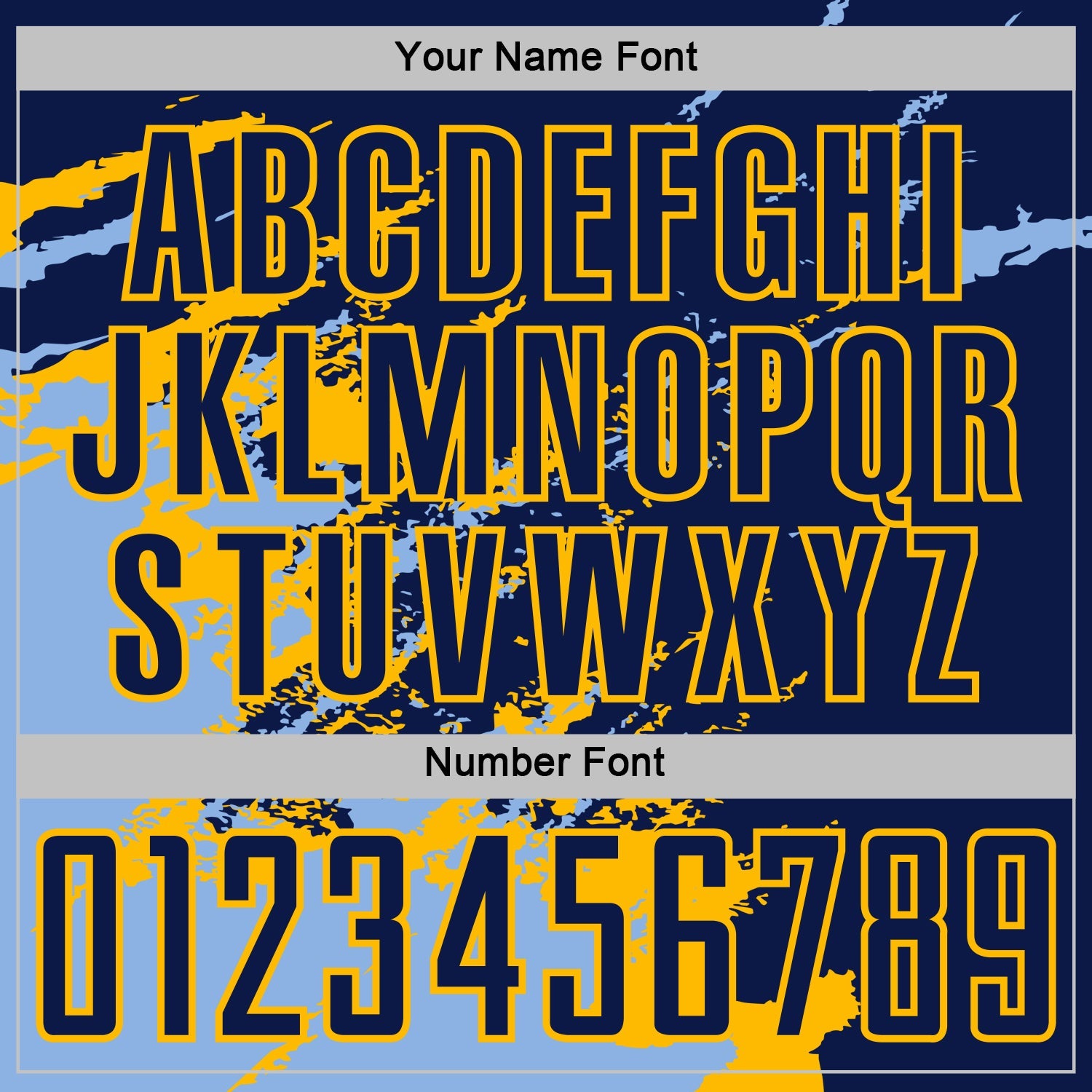 Custom Navy Light Blue-Gold Abstract Fragment Art Splash Sports Sublimation Soccer Uniform Jersey view 6