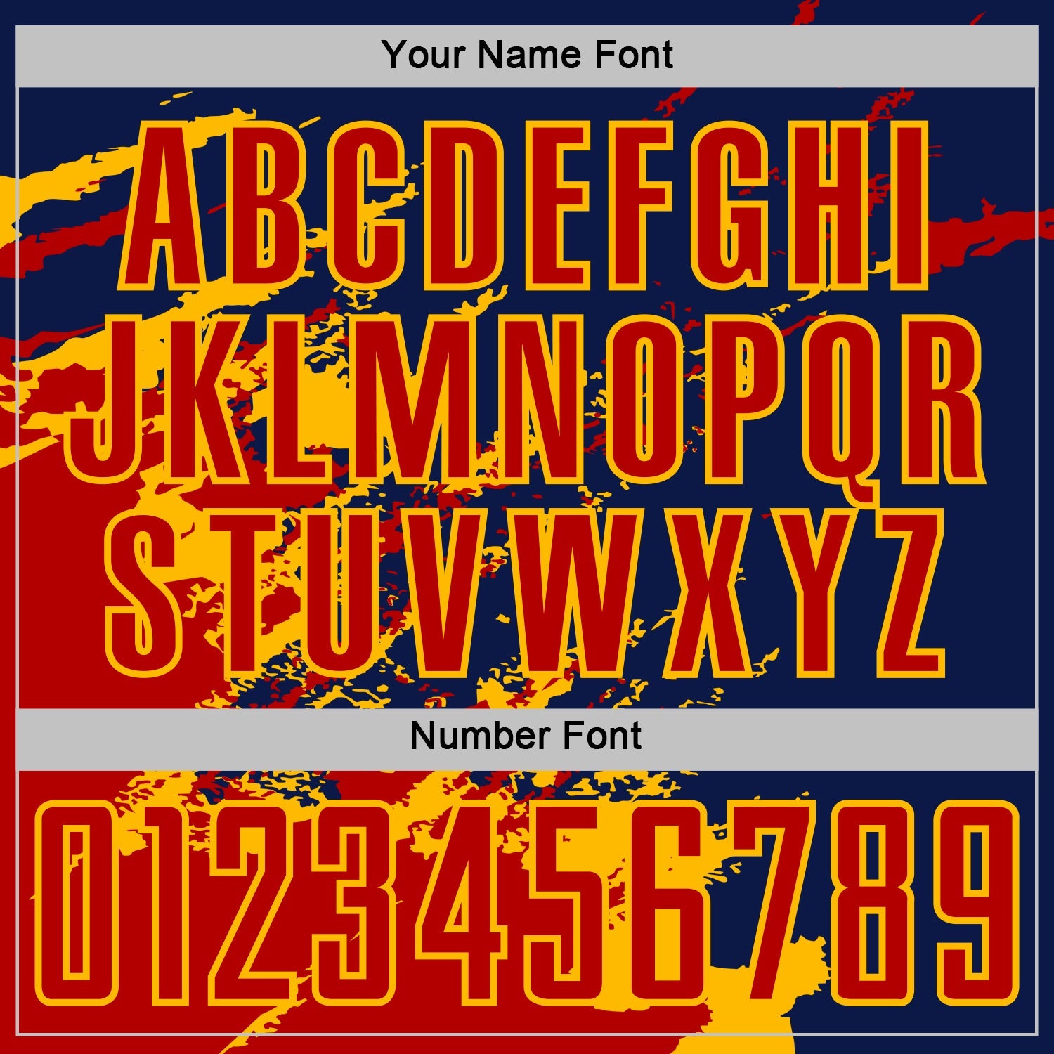 Custom Navy Red-Gold Abstract Fragment Art Splash Sports Sublimation Soccer Uniform Jersey view 6