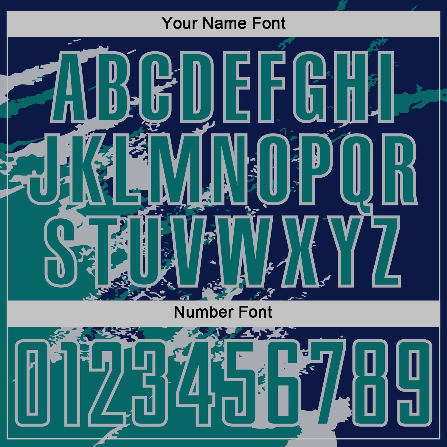 Custom Navy Teal-Gray Abstract Fragment Art Splash Sports Sublimation Soccer Uniform Jersey view 6