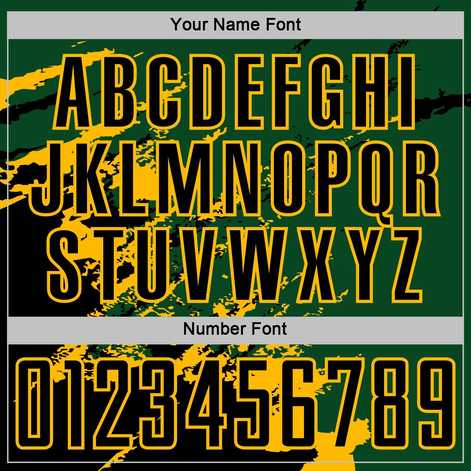 Custom Green Black-Gold Abstract Fragment Art Splash Sports Sublimation Soccer Uniform Jersey view 6