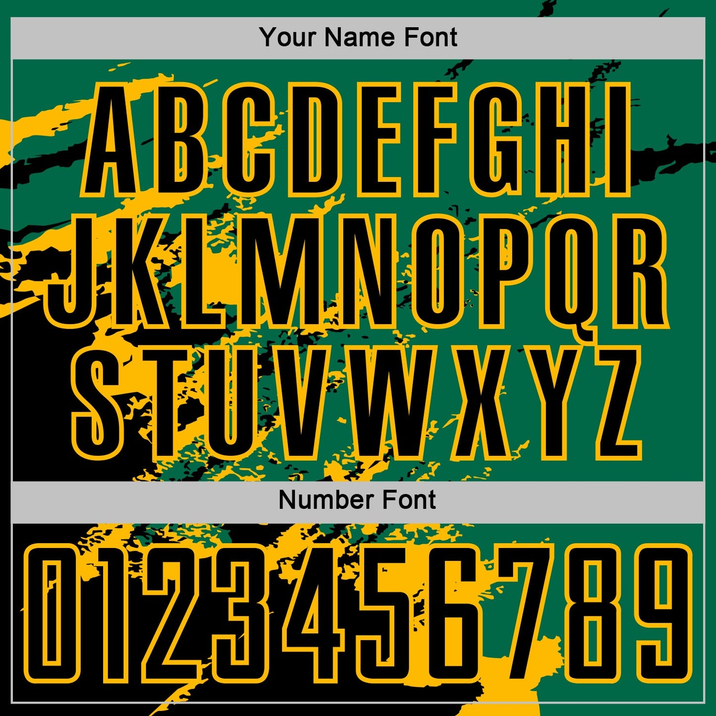 Custom Kelly Green Black-Gold Abstract Fragment Art Splash Sports Sublimation Soccer Uniform Jersey view 6