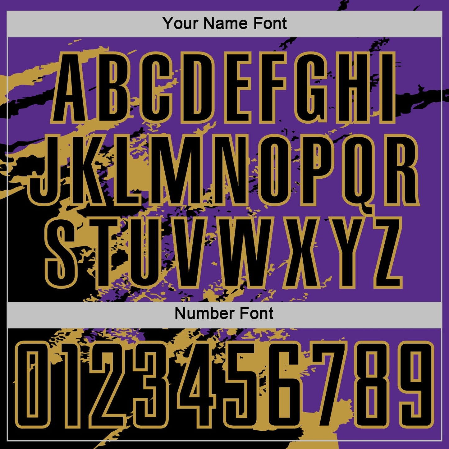 Custom Purple Black-Old Gold Abstract Fragment Art Splash Sports Sublimation Soccer Uniform Jersey view 6