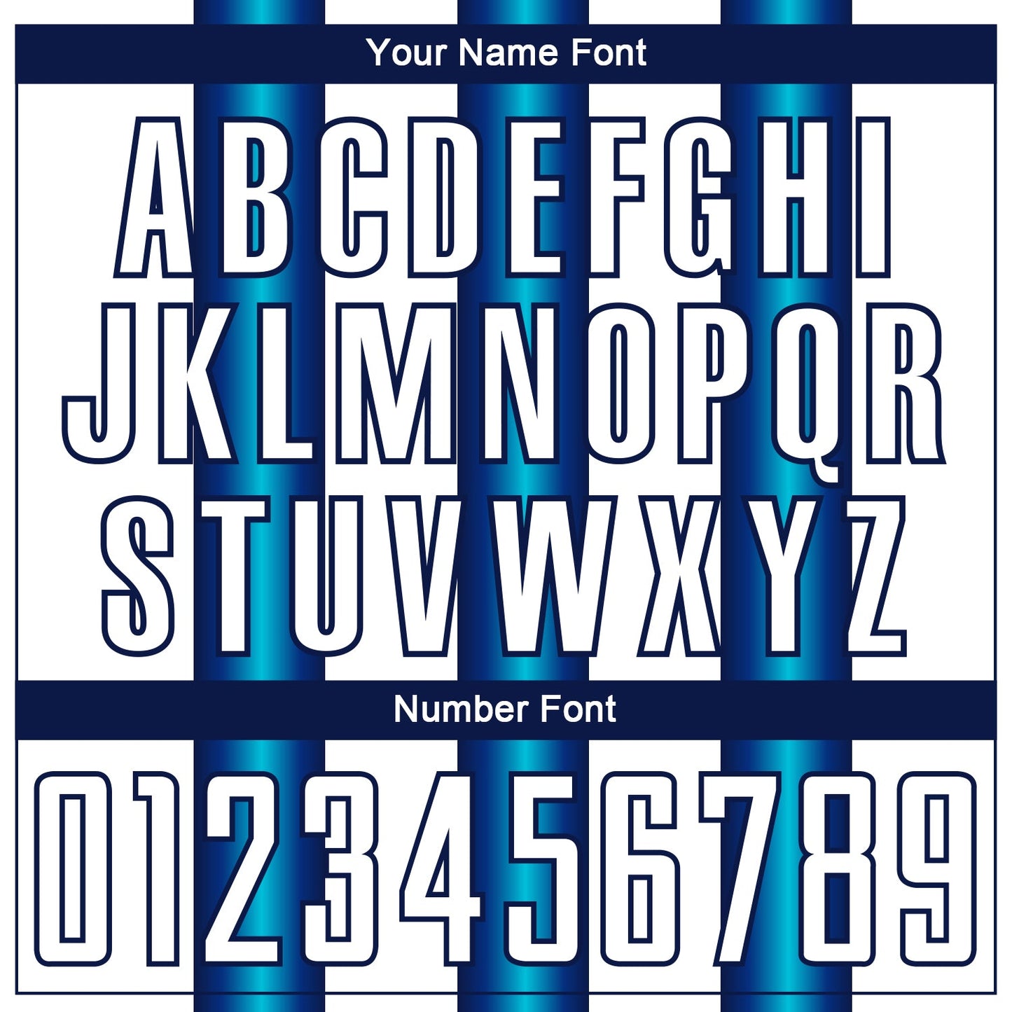 Custom White Blue-Navy Stripes Sports Sublimation Soccer Uniform Jersey view 6