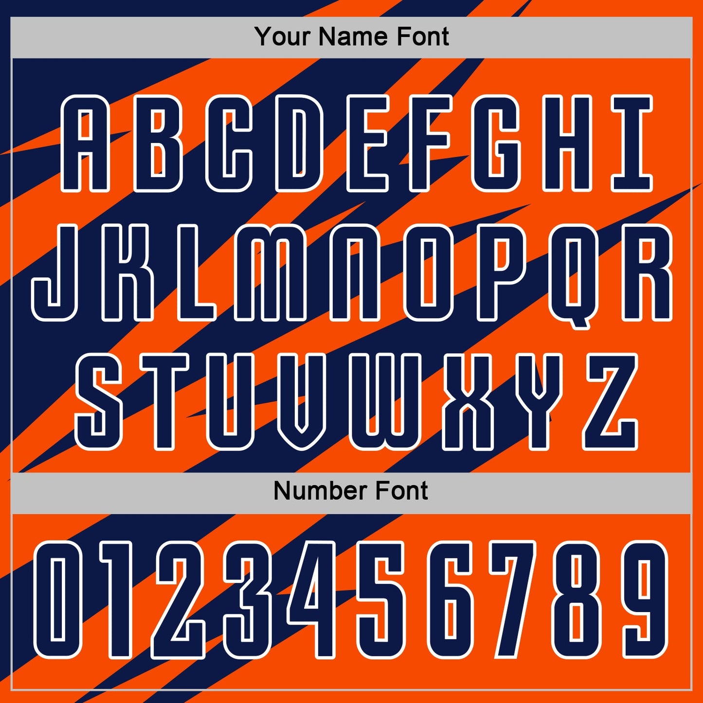 Custom Navy Orange-White Abstract Line Sports Sublimation Soccer Uniform Jersey view 6