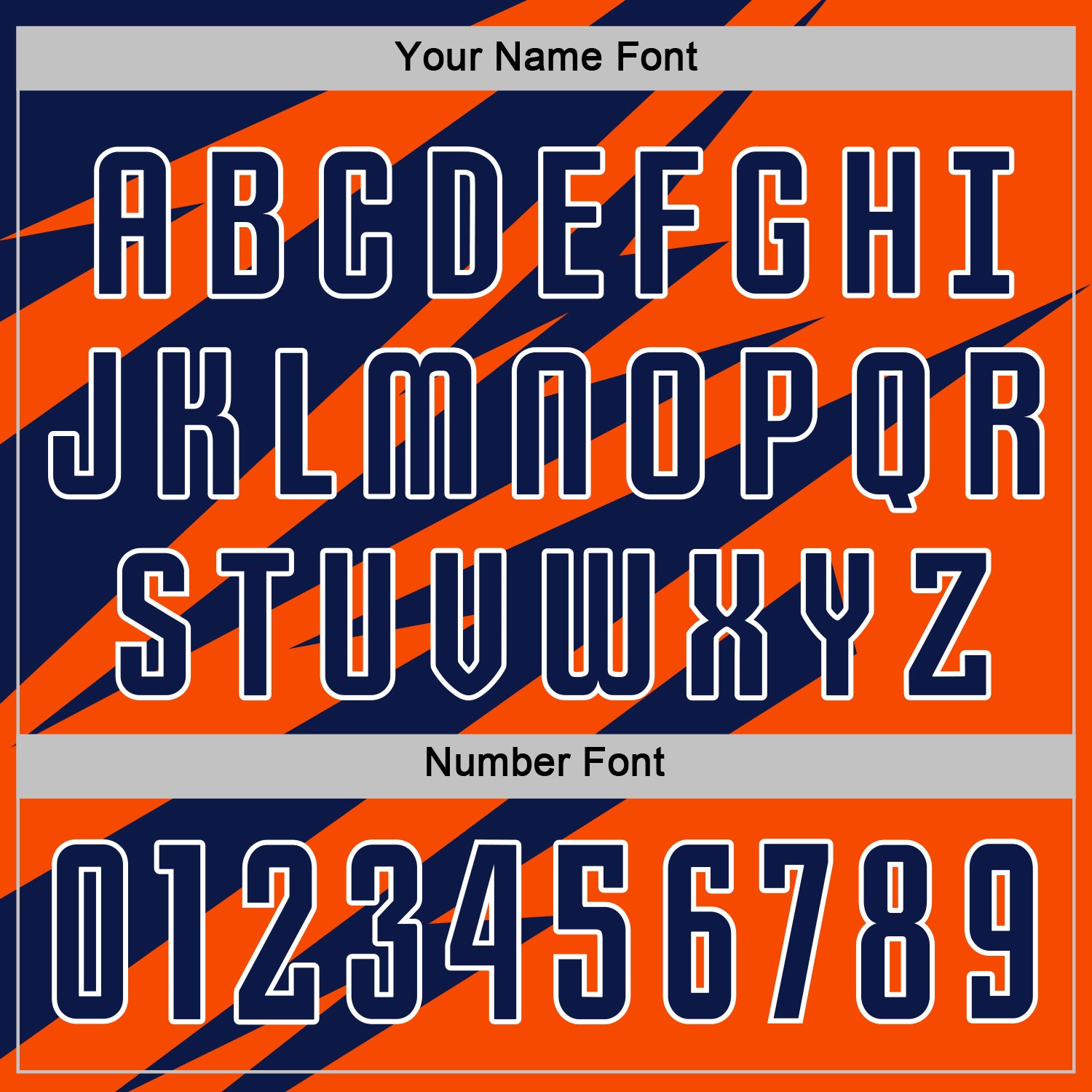 Custom Navy Orange-White Abstract Line Sports Sublimation Soccer Uniform Jersey view 6