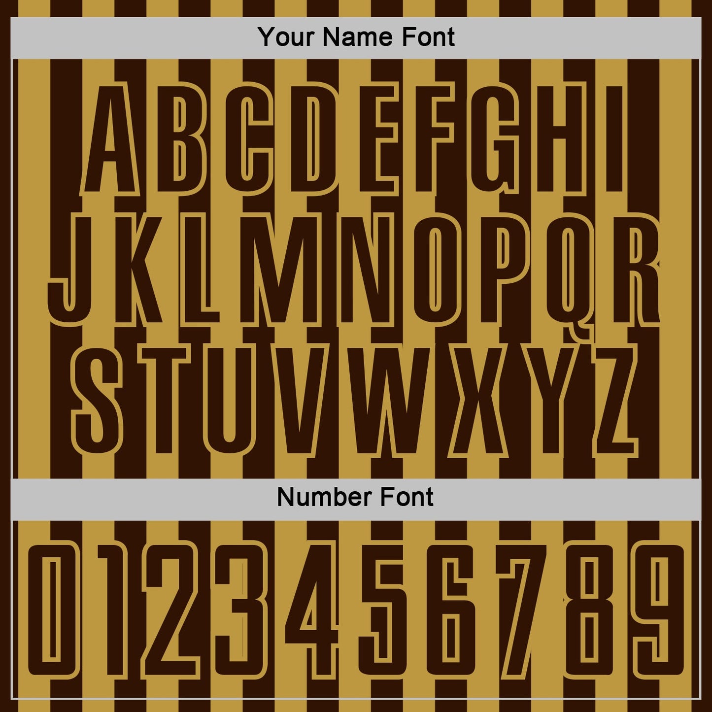 Custom Brown Old Gold Stripe Sports Sublimation Soccer Uniform Jersey view 6