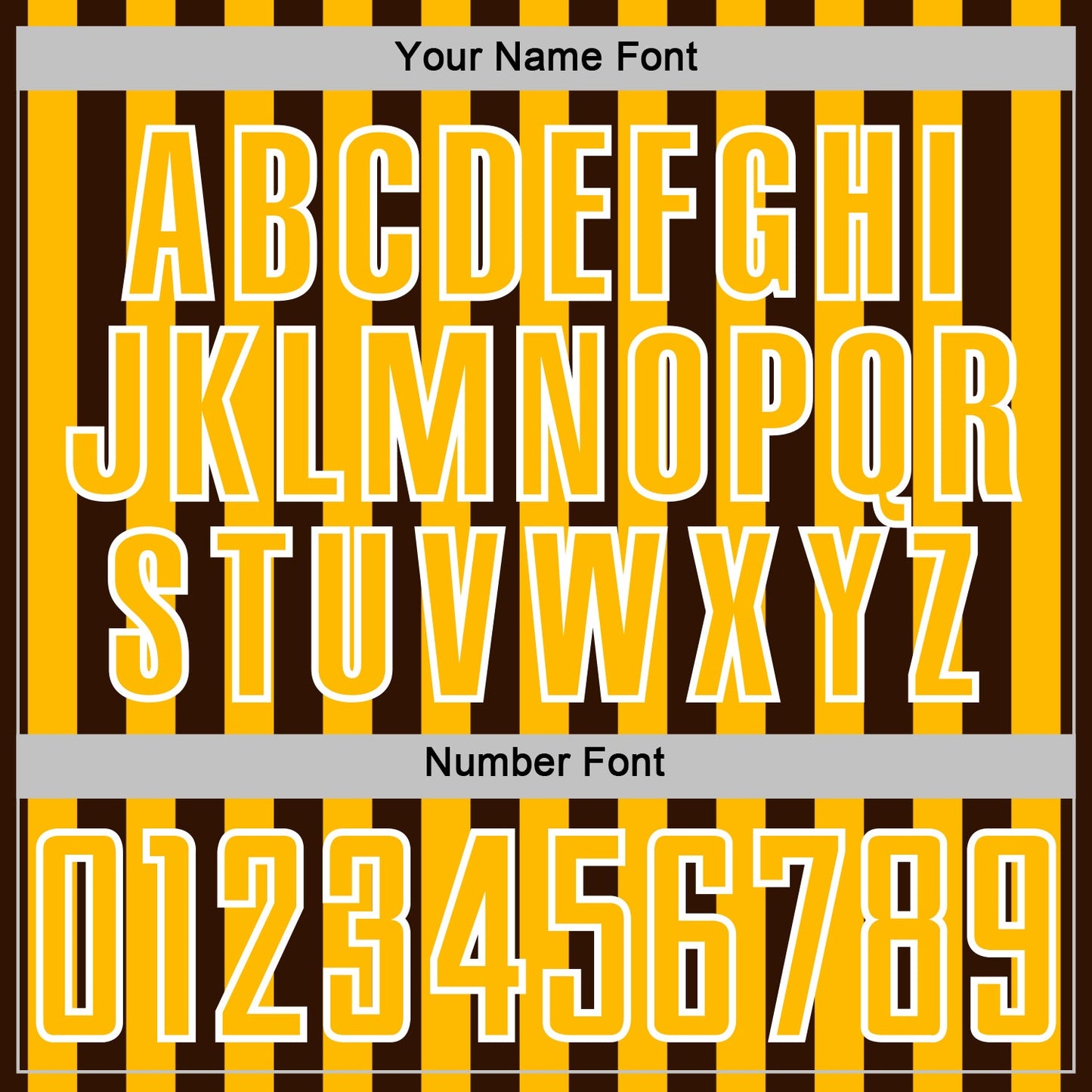 Custom Brown Gold-White Stripe Sports Sublimation Soccer Uniform Jersey view 6