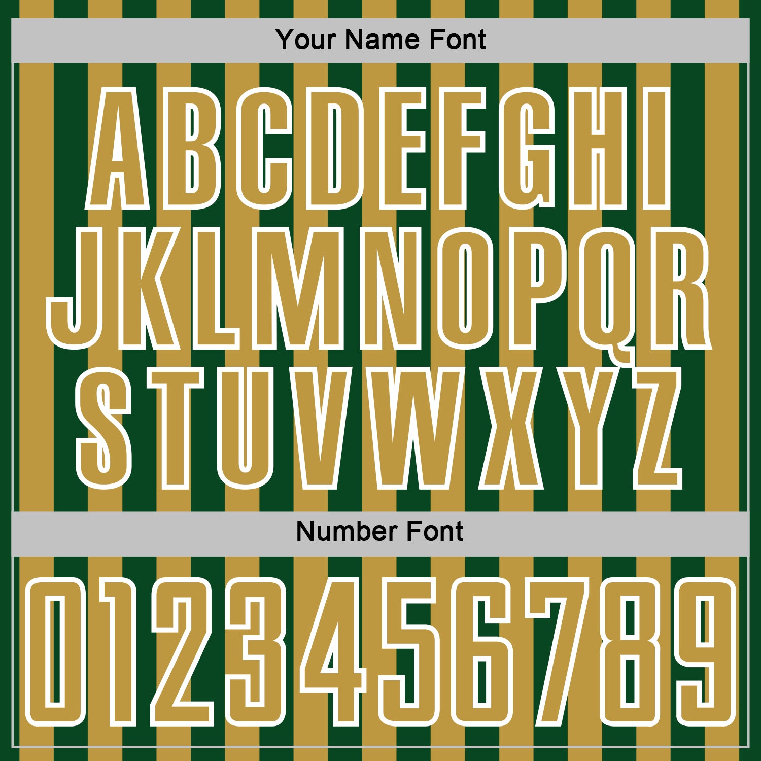 Custom Green Old Gold-White Stripe Sports Sublimation Soccer Uniform Jersey view 6