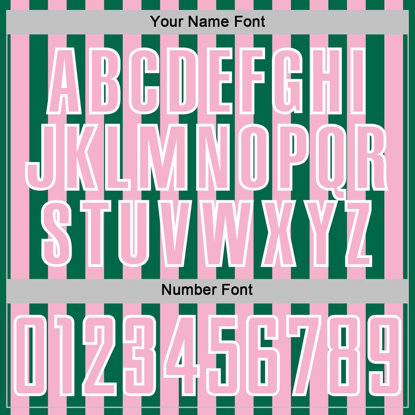 Custom Kelly Green Light Pink-White Stripe Sports Sublimation Soccer Uniform Jersey view 6