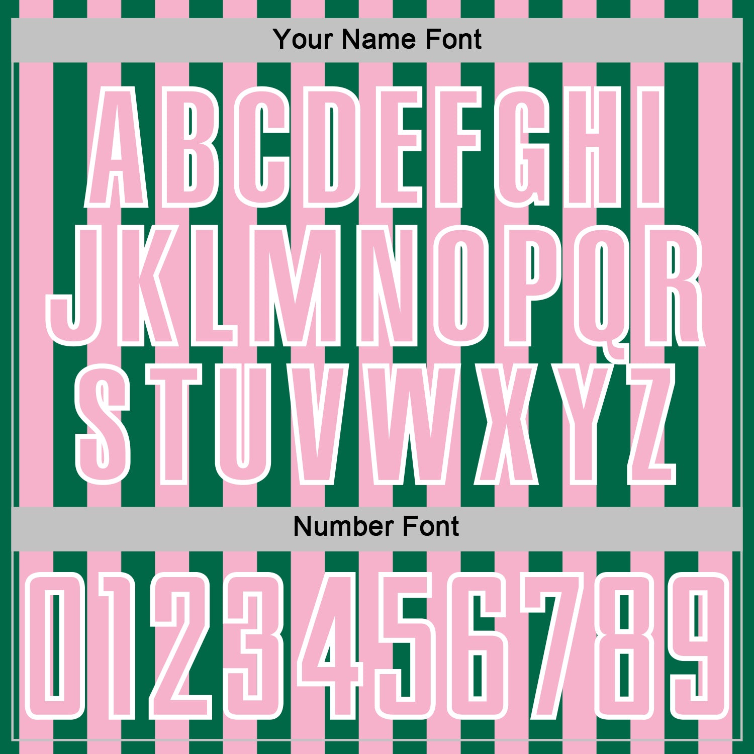Custom Kelly Green Light Pink-White Stripe Sports Sublimation Soccer Uniform Jersey view 6