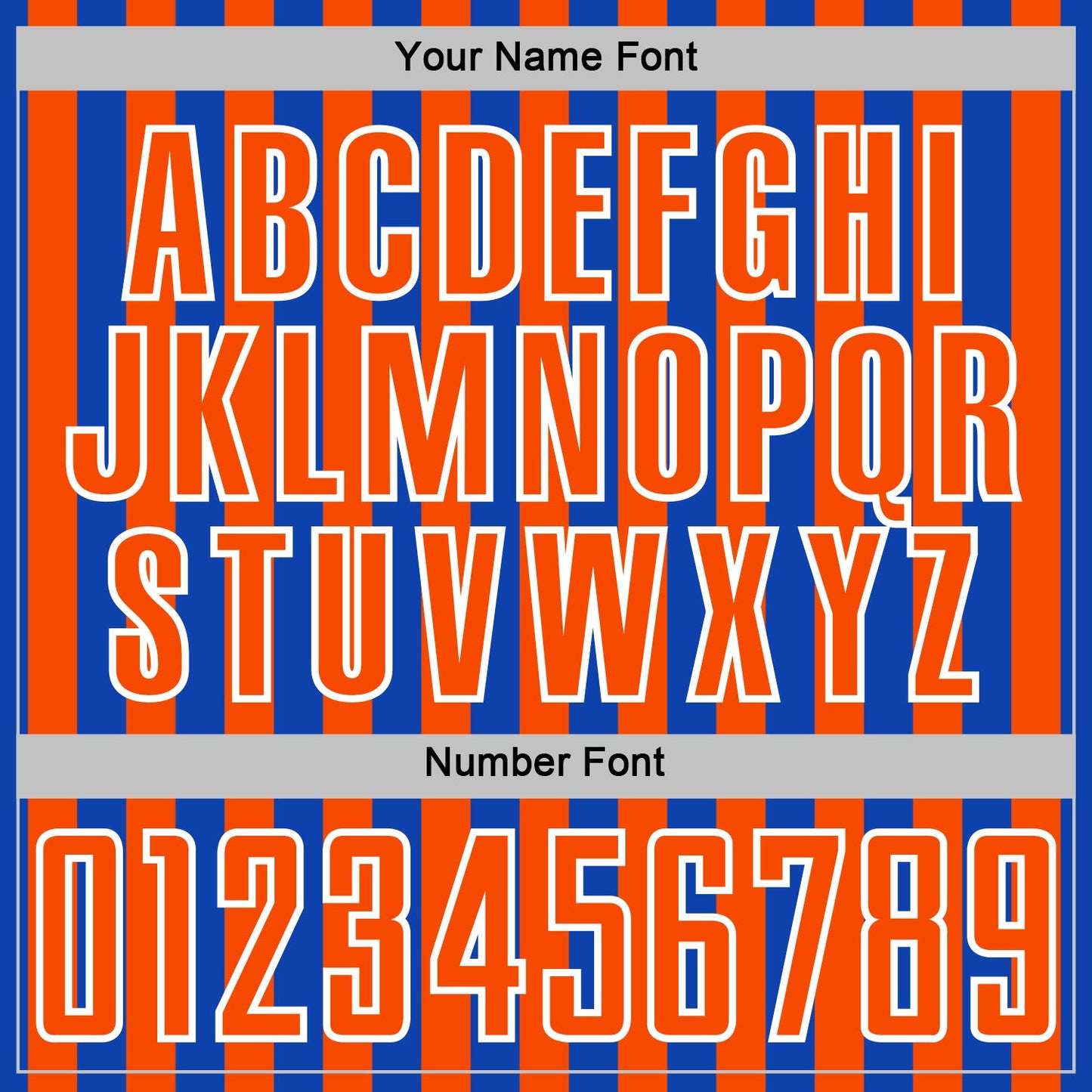 Custom Thunder Blue Orange-White Stripe Sports Sublimation Soccer Uniform Jersey view 6