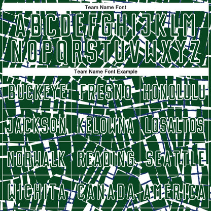 Custom Green White Abstract Line Sports Sublimation Soccer Uniform Jersey view 5
