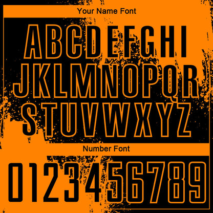 Custom Black Bay Orange Abstract Brush Stroke Sports Sublimation Soccer Uniform Jersey view 6