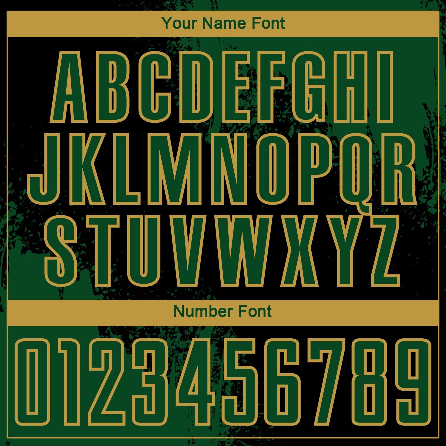 Custom Black Green-Old Gold Abstract Brush Stroke Sports Sublimation Soccer Uniform Jersey view 6