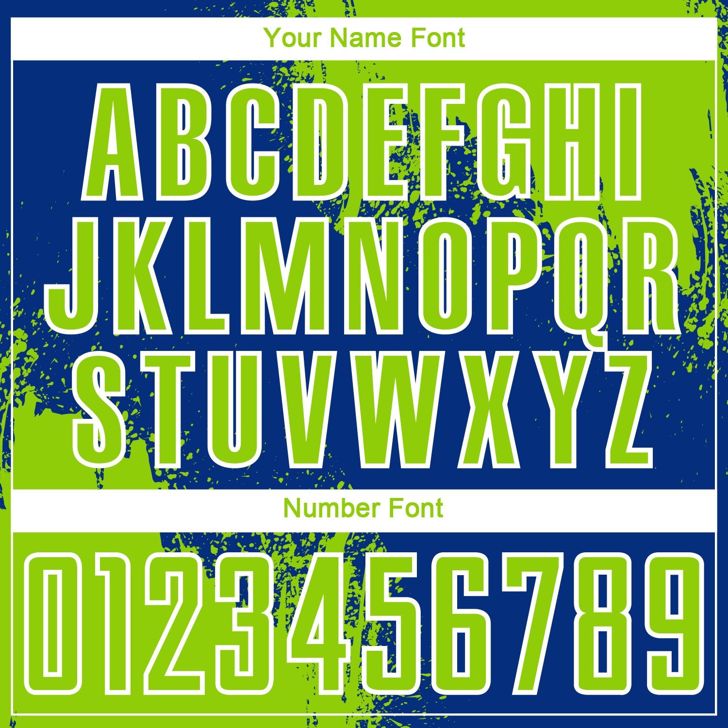 Custom Royal Neon Green-White Abstract Brush Stroke Sports Sublimation Soccer Uniform Jersey view 6