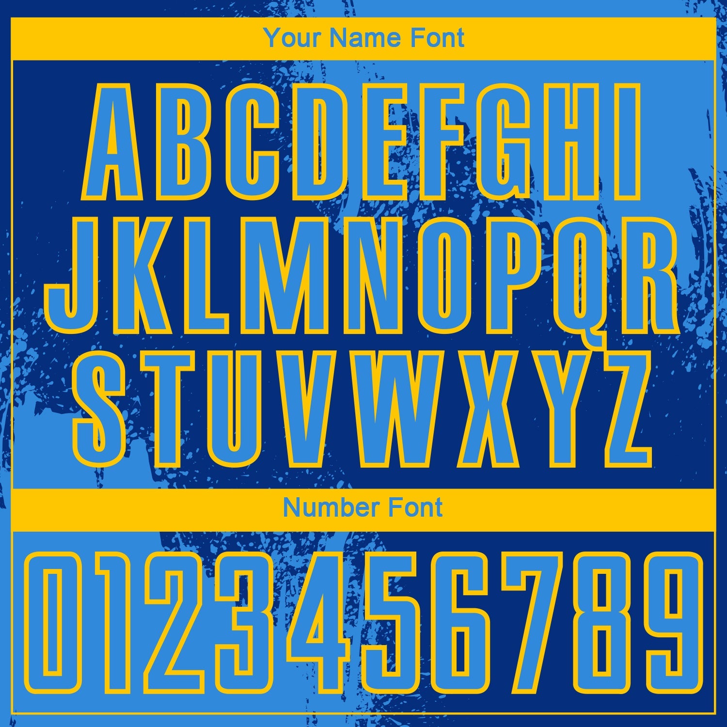 Custom Royal Powder Blue-Yellow Abstract Brush Stroke Sports Sublimation Soccer Uniform Jersey view 6