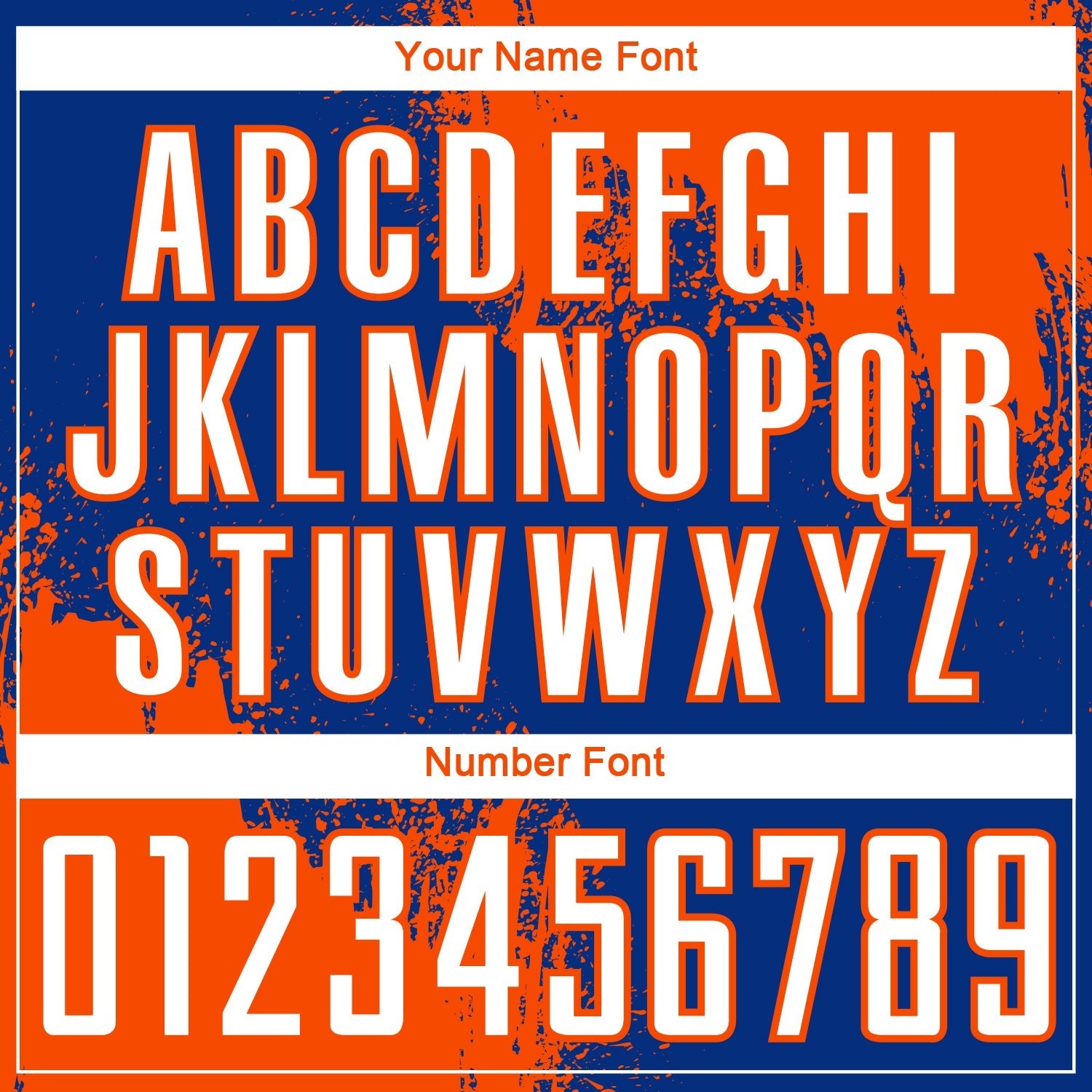 Custom Royal White-Orange Abstract Brush Stroke Sports Sublimation Soccer Uniform Jersey view 6