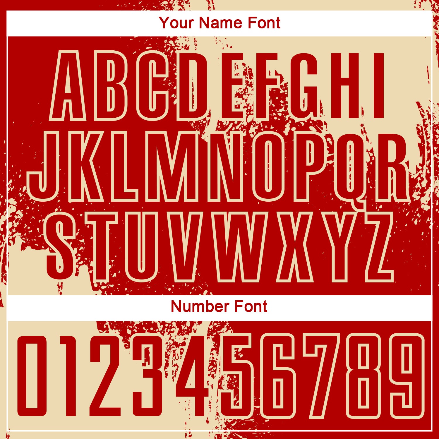 Custom Red Cream Abstract Brush Stroke Sports Sublimation Soccer Uniform Jersey view 6