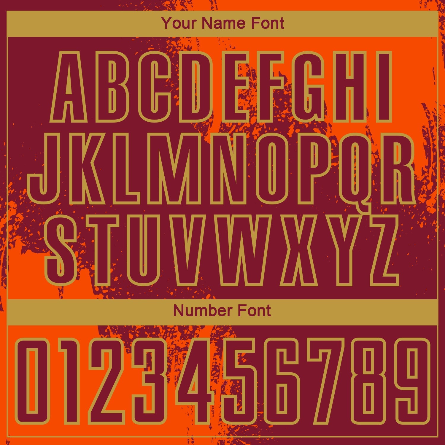 Custom Crimson Orange-Old Gold Abstract Brush Stroke Sports Sublimation Soccer Uniform Jersey view 6