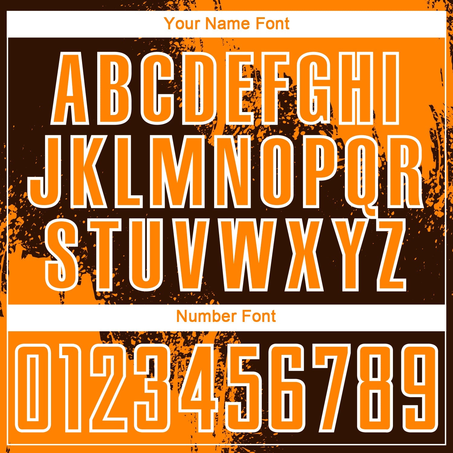 Custom Brown Bay Orange-White Abstract Brush Stroke Sports Sublimation Soccer Uniform Jersey view 6