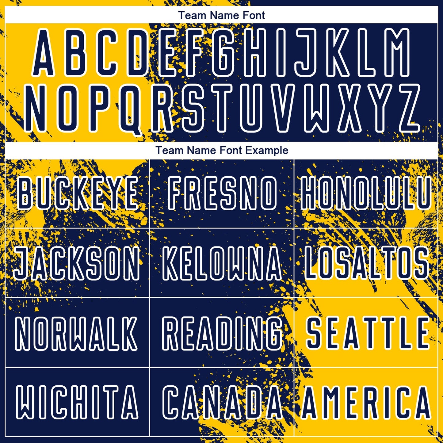 Custom Navy Yellow-White Abstract Brush Stroke Sports Sublimation Soccer Uniform Jersey view 5