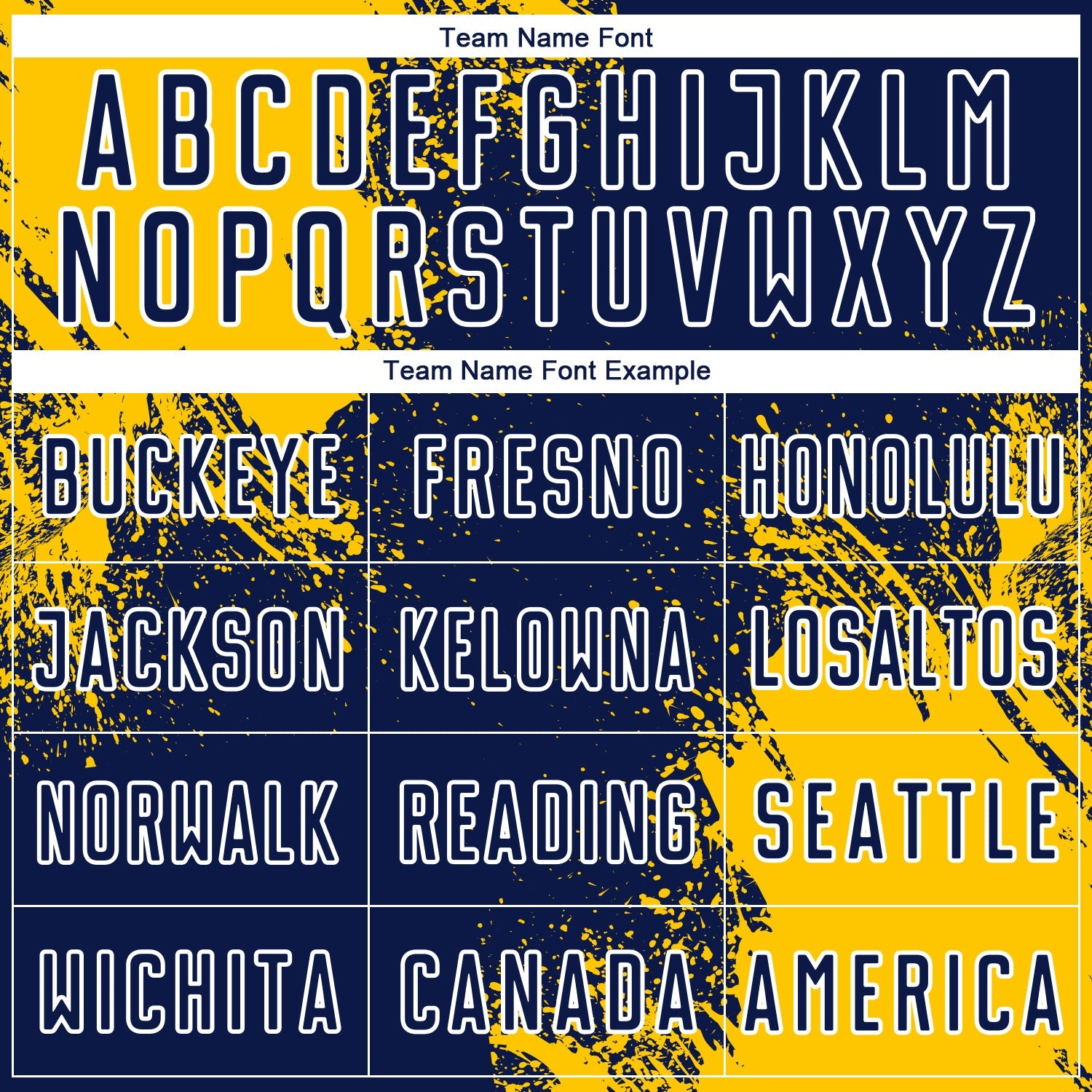Custom Navy Yellow-White Abstract Brush Stroke Sports Sublimation Soccer Uniform Jersey view 5