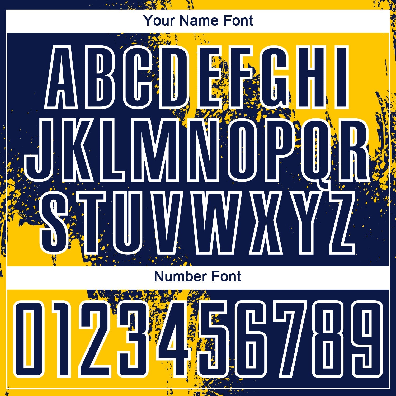 Custom Navy Yellow-White Abstract Brush Stroke Sports Sublimation Soccer Uniform Jersey view 6