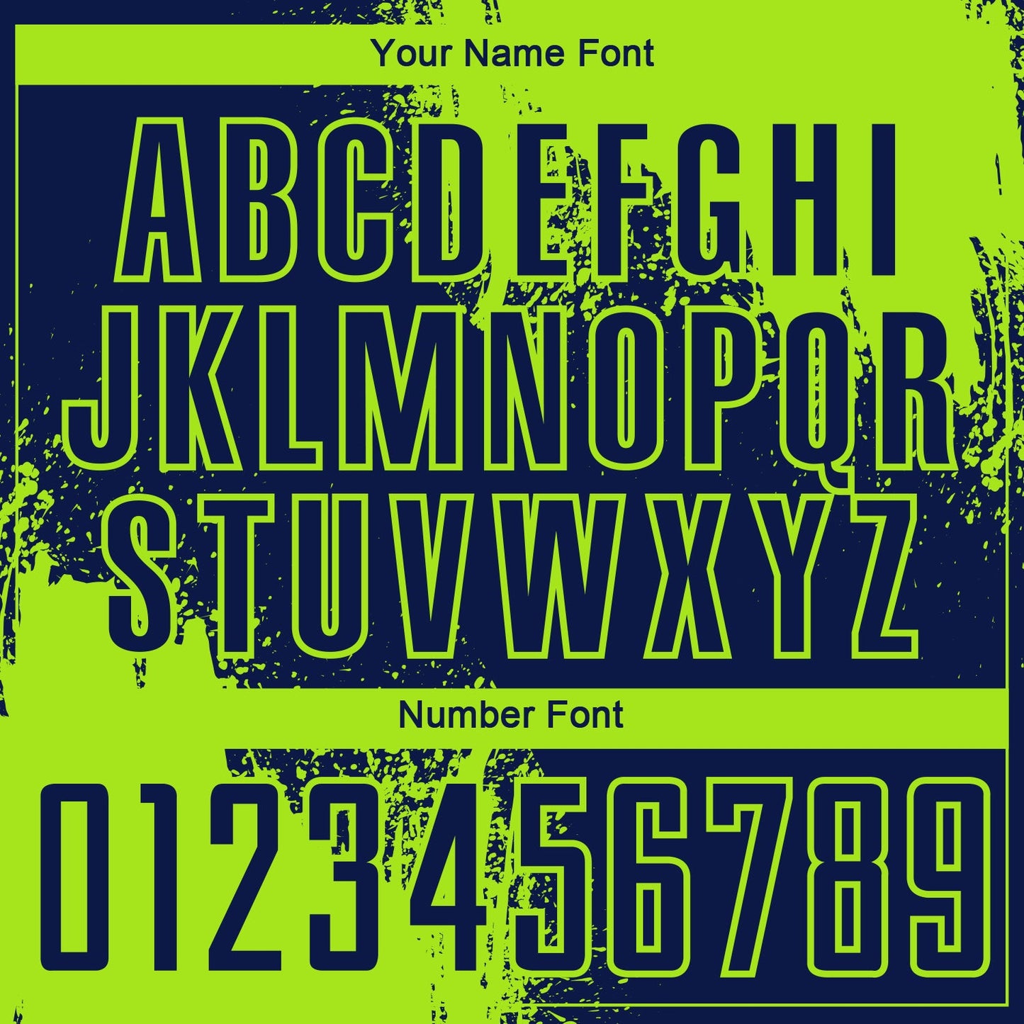 Custom Navy Neon Green Abstract Brush Stroke Sports Sublimation Soccer Uniform Jersey view 6