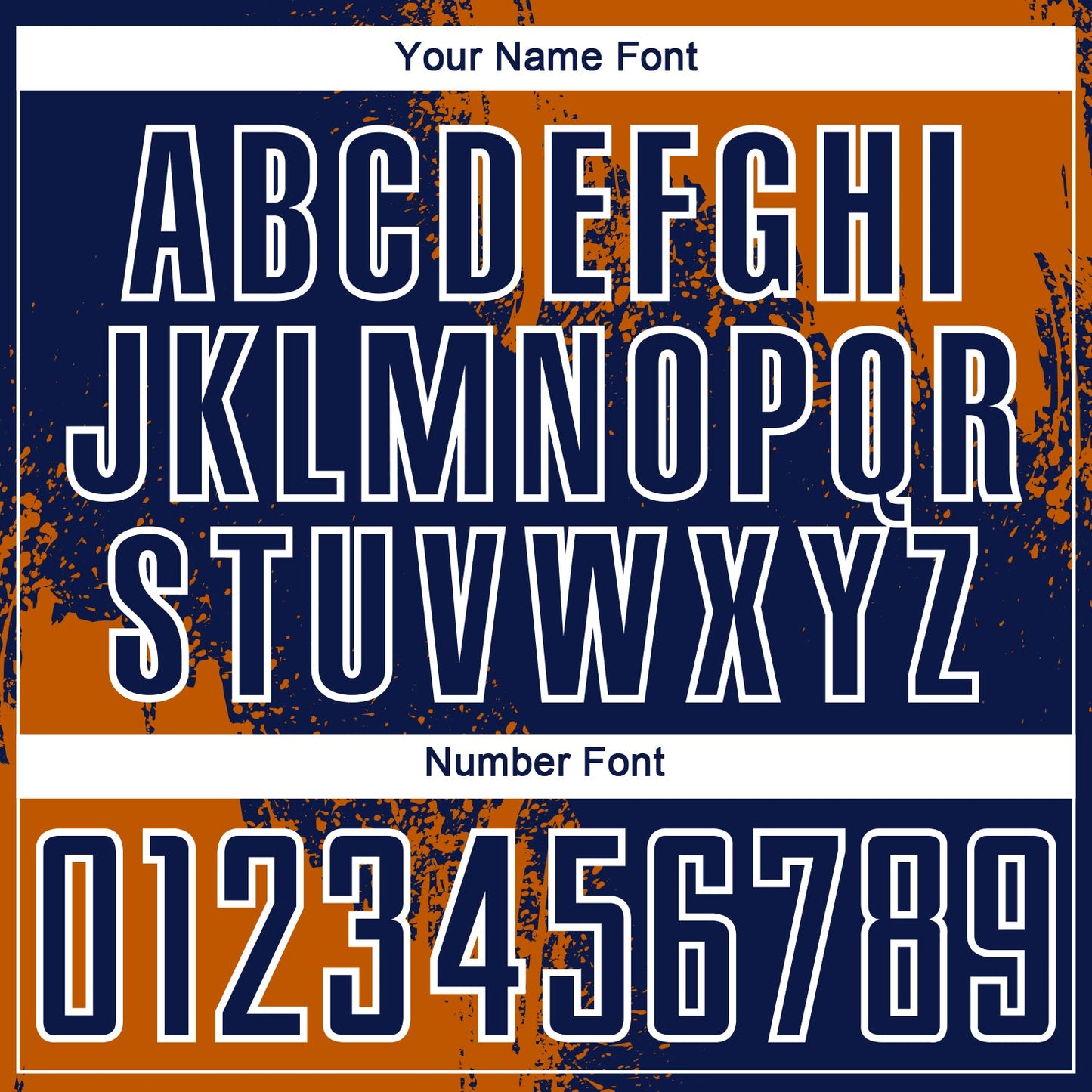 Custom Navy Texas Orange-White Abstract Brush Stroke Sports Sublimation Soccer Uniform Jersey view 6