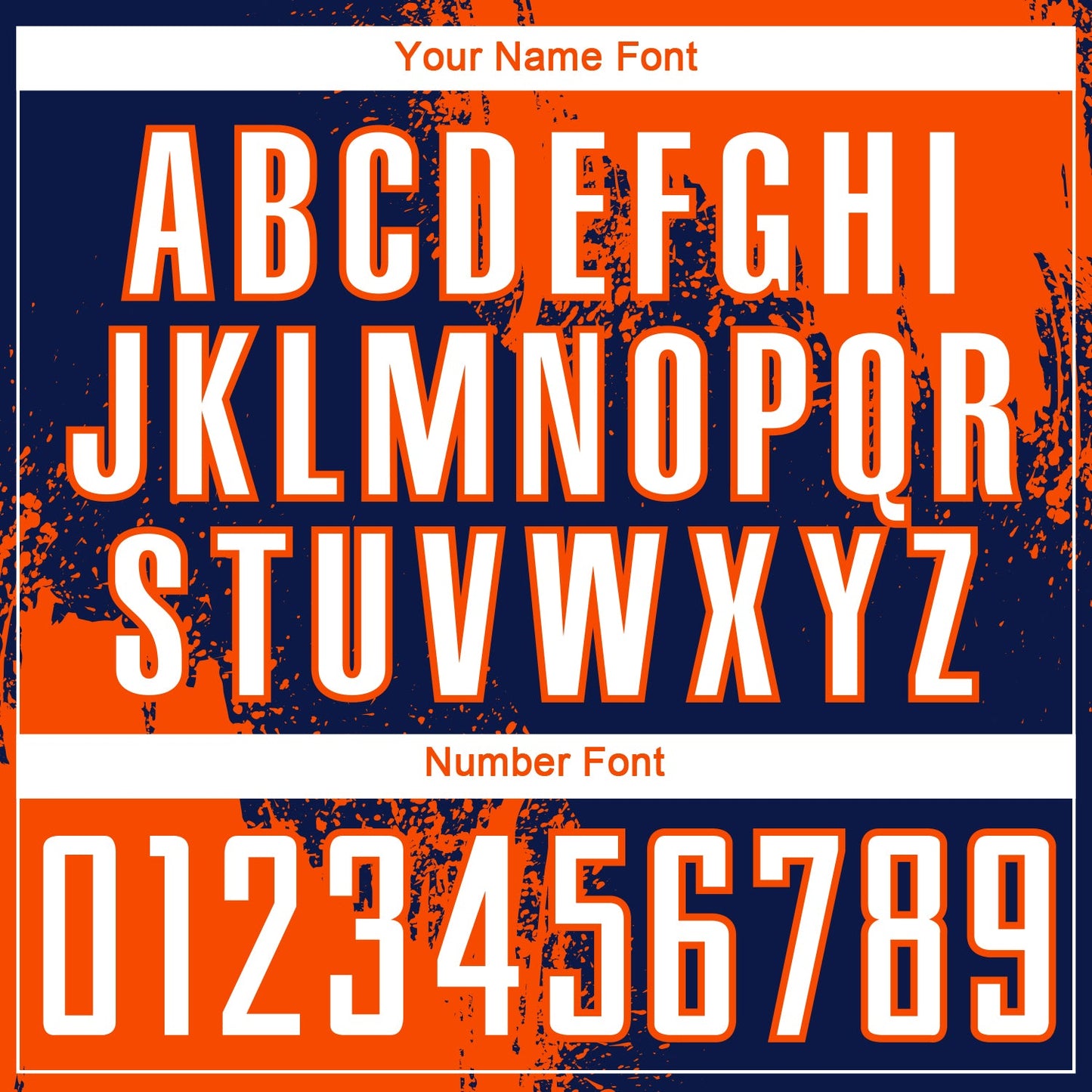 Custom Navy White-Orange Abstract Brush Stroke Sports Sublimation Soccer Uniform Jersey view 6
