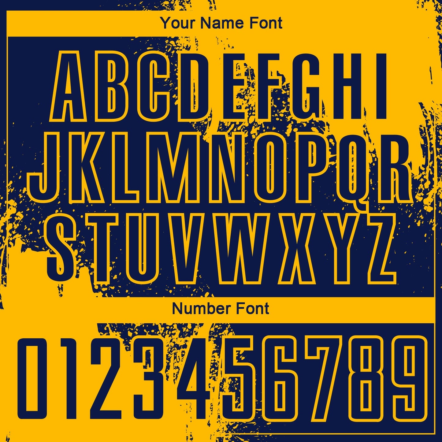 Custom Navy Gold Abstract Brush Stroke Sports Sublimation Soccer Uniform Jersey view 6