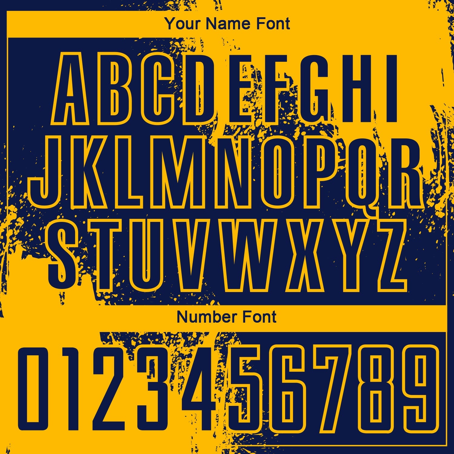 Custom Navy Gold Abstract Brush Stroke Sports Sublimation Soccer Uniform Jersey view 6