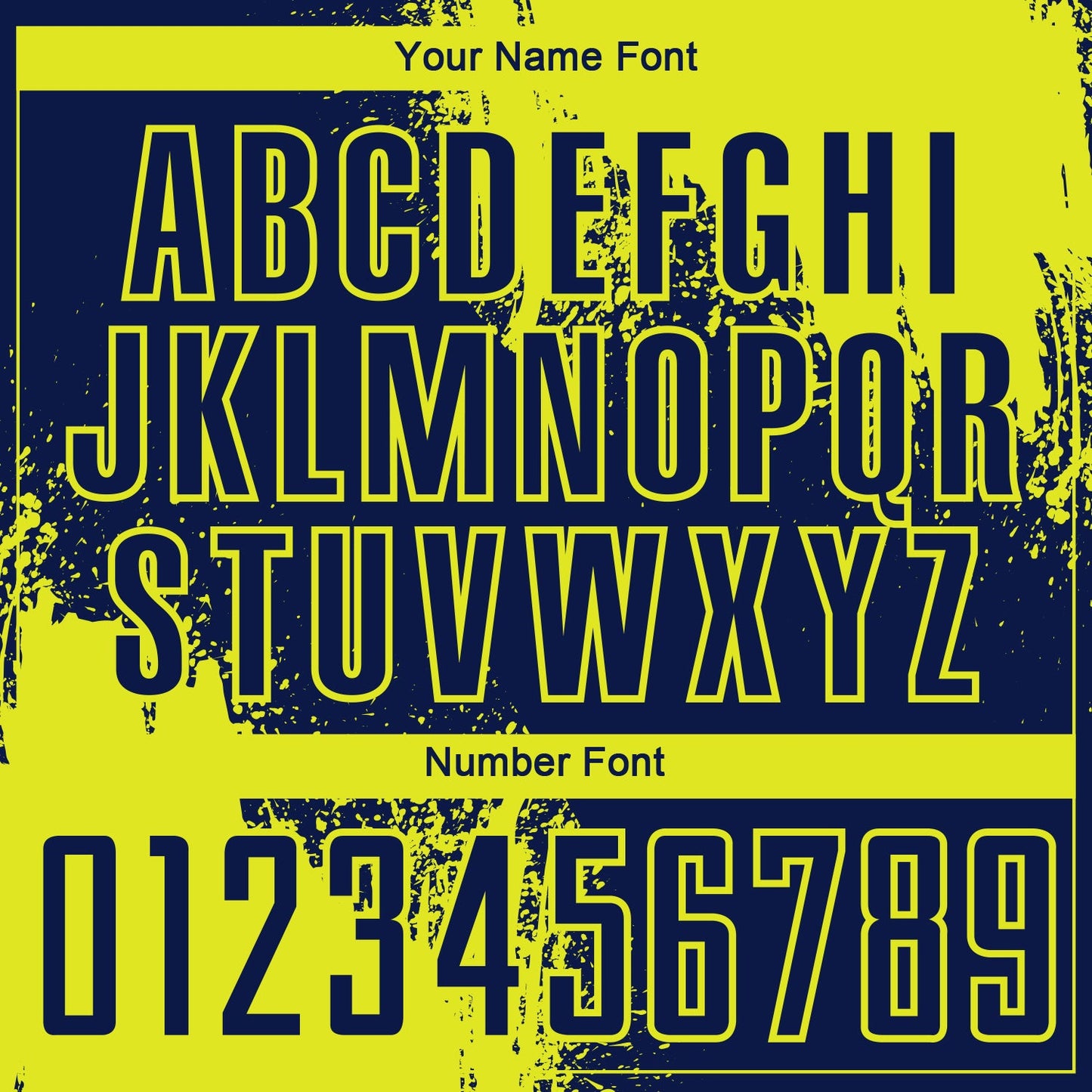Custom Navy Neon Yellow Abstract Brush Stroke Sports Sublimation Soccer Uniform Jersey view 6